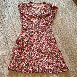 Ann Taylor Loft dress. (With pockets!) Size 0 petite. Button front.